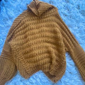 gorgeous autumn turtleneck knit sweater. super warm and comfy!
